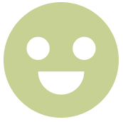 green smiley face on white background